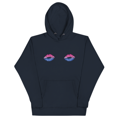 Bi Boob Kisses Unisex Hoodie