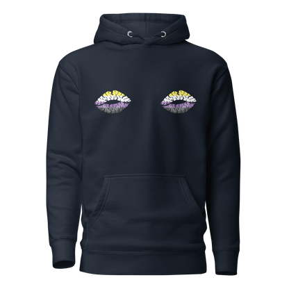 Enby Boob Kisses Unisex Hoodie