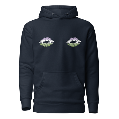 Genderqueer Boob Kisses Unisex Hoodie