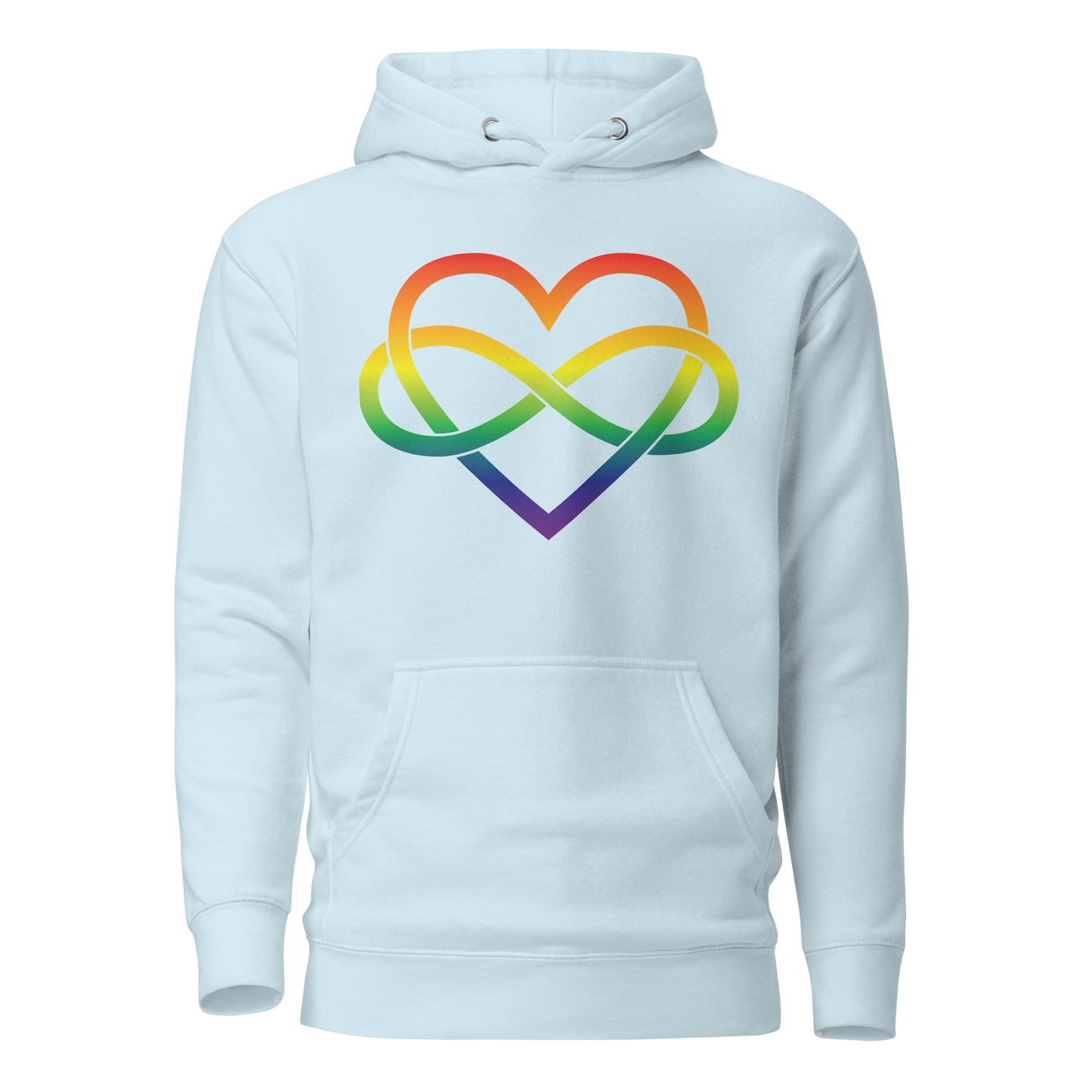 Polyamory Infinity Heart - Rainbow Unisex Hoodie