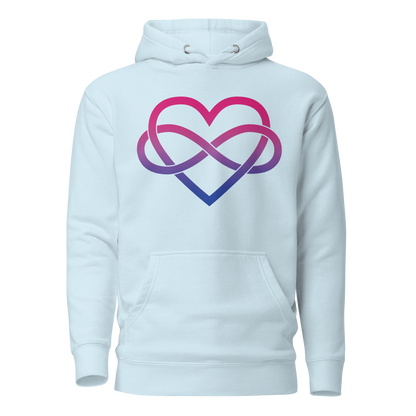 Polyamory Infinity Heart - Bisexual Unisex Hoodie