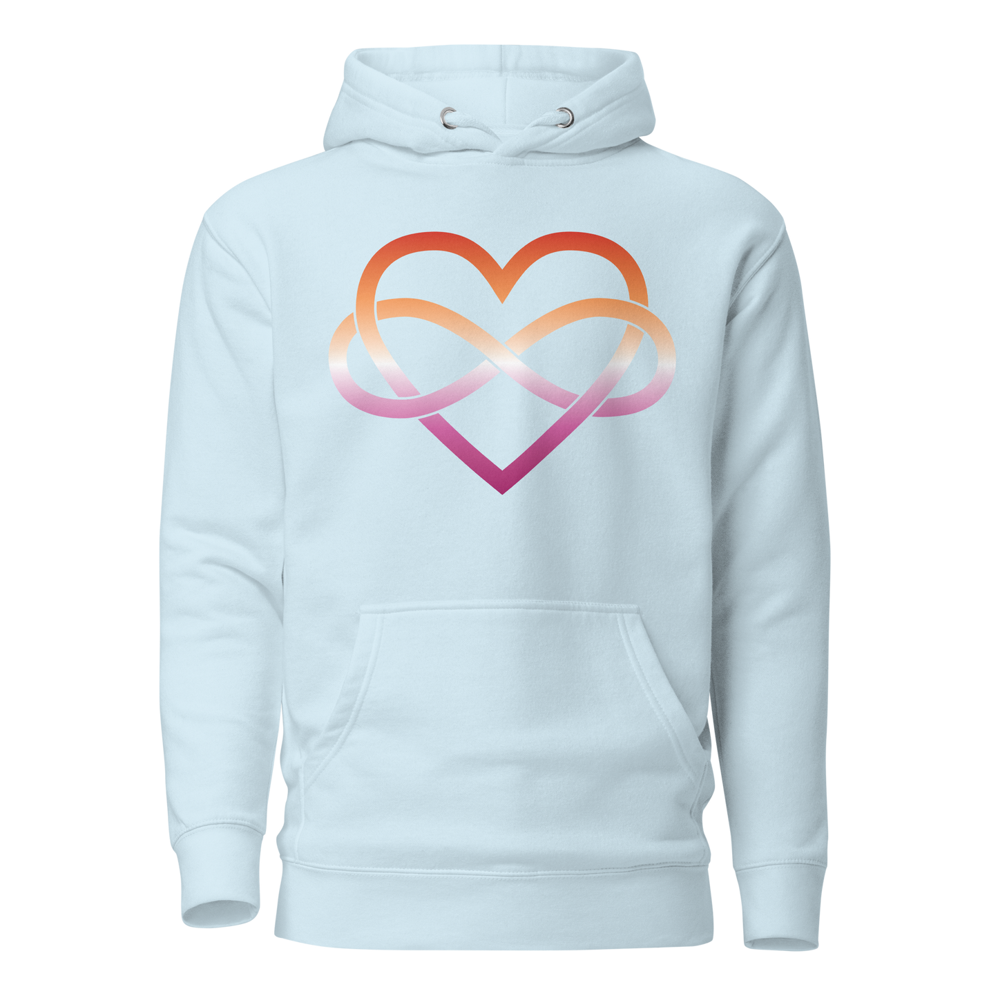 Polyamory Infinity Heart - Lesbian Unisex Hoodie