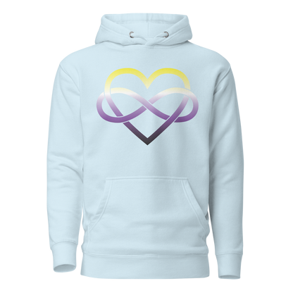 Polyamory Infinity Heart - Non-binary Unisex Hoodie