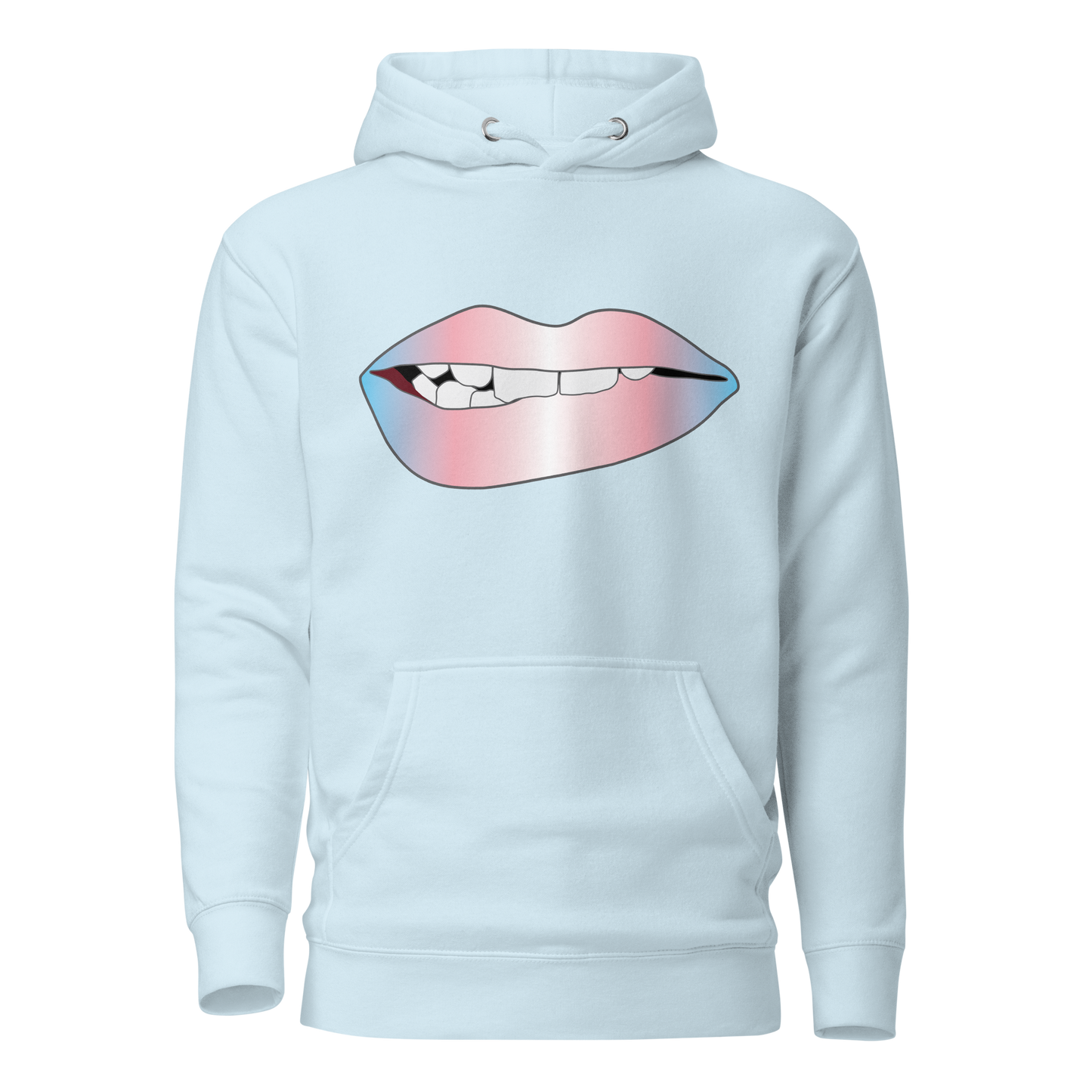 Biting Lips - Transgender Pride - Gradient Unisex Hoodie