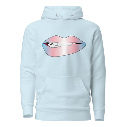 Biting Lips - Transgender Pride - Gradient Unisex Hoodie