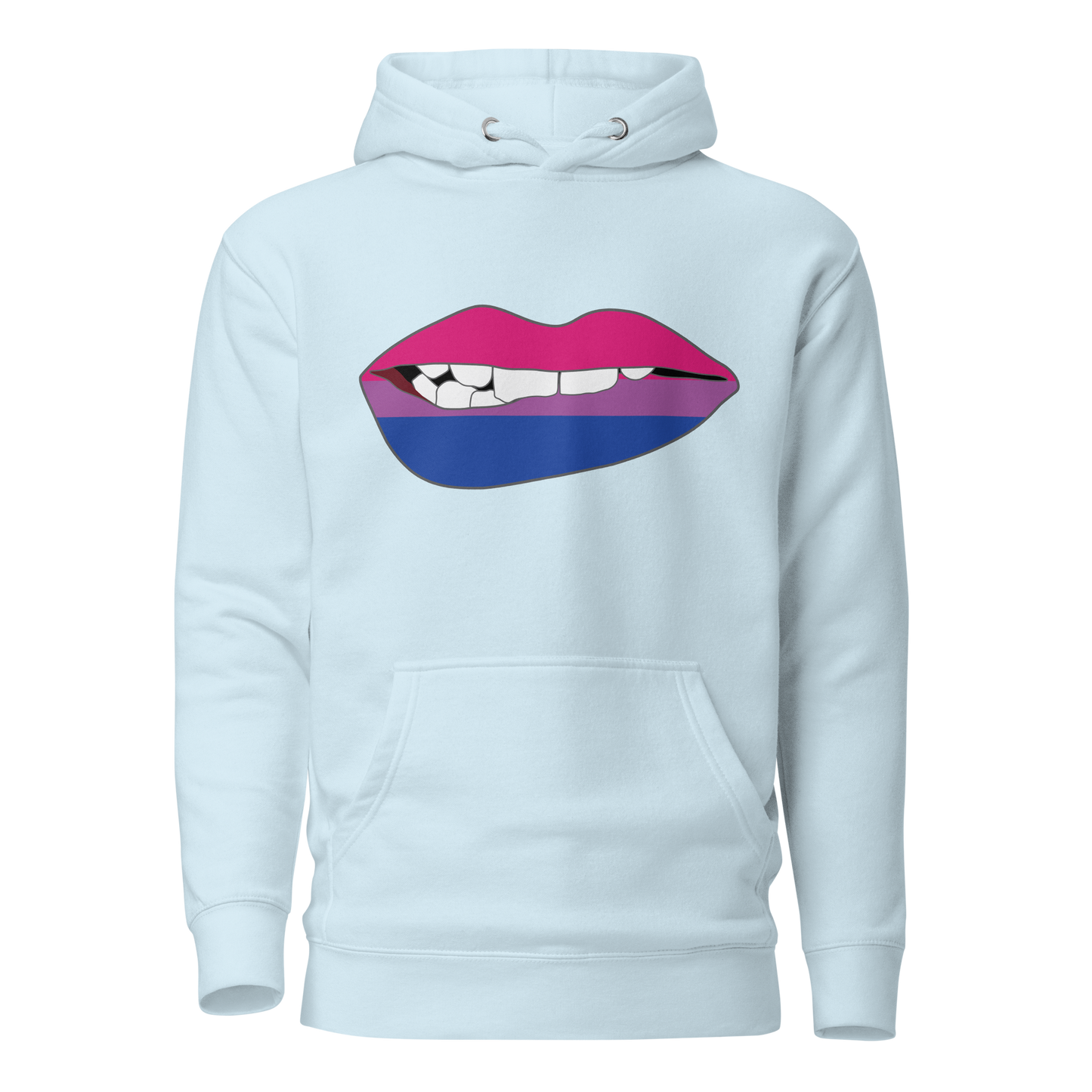 Biting Lips - Bisexual Flag Unisex Hoodie