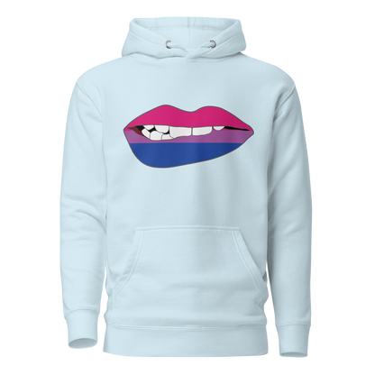 Biting Lips - Bisexual Flag Unisex Hoodie