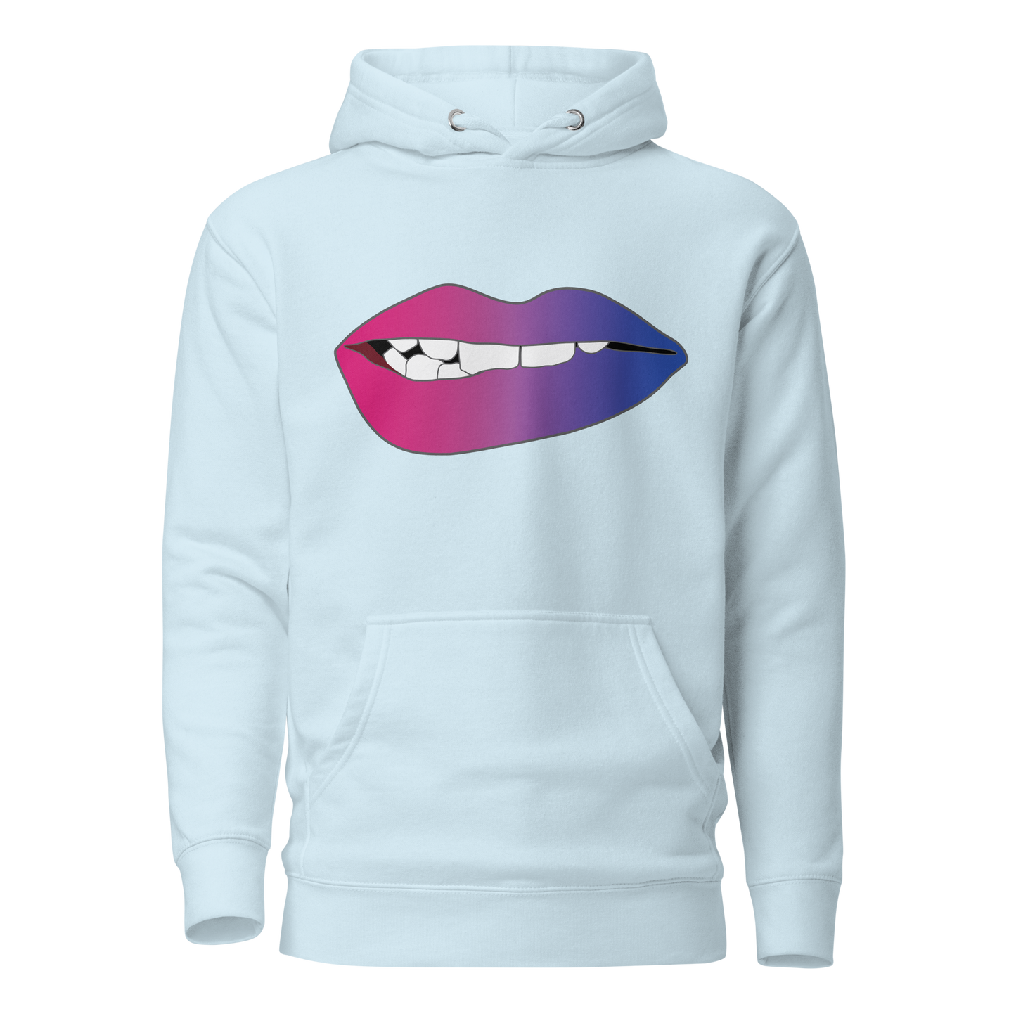 Biting Lips - Bisexual Pride - Gradient Unisex Hoodie