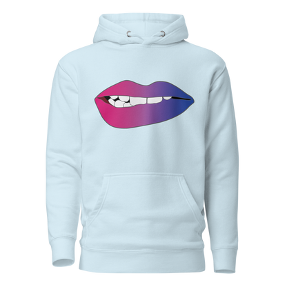 Biting Lips - Bisexual Pride - Gradient Unisex Hoodie