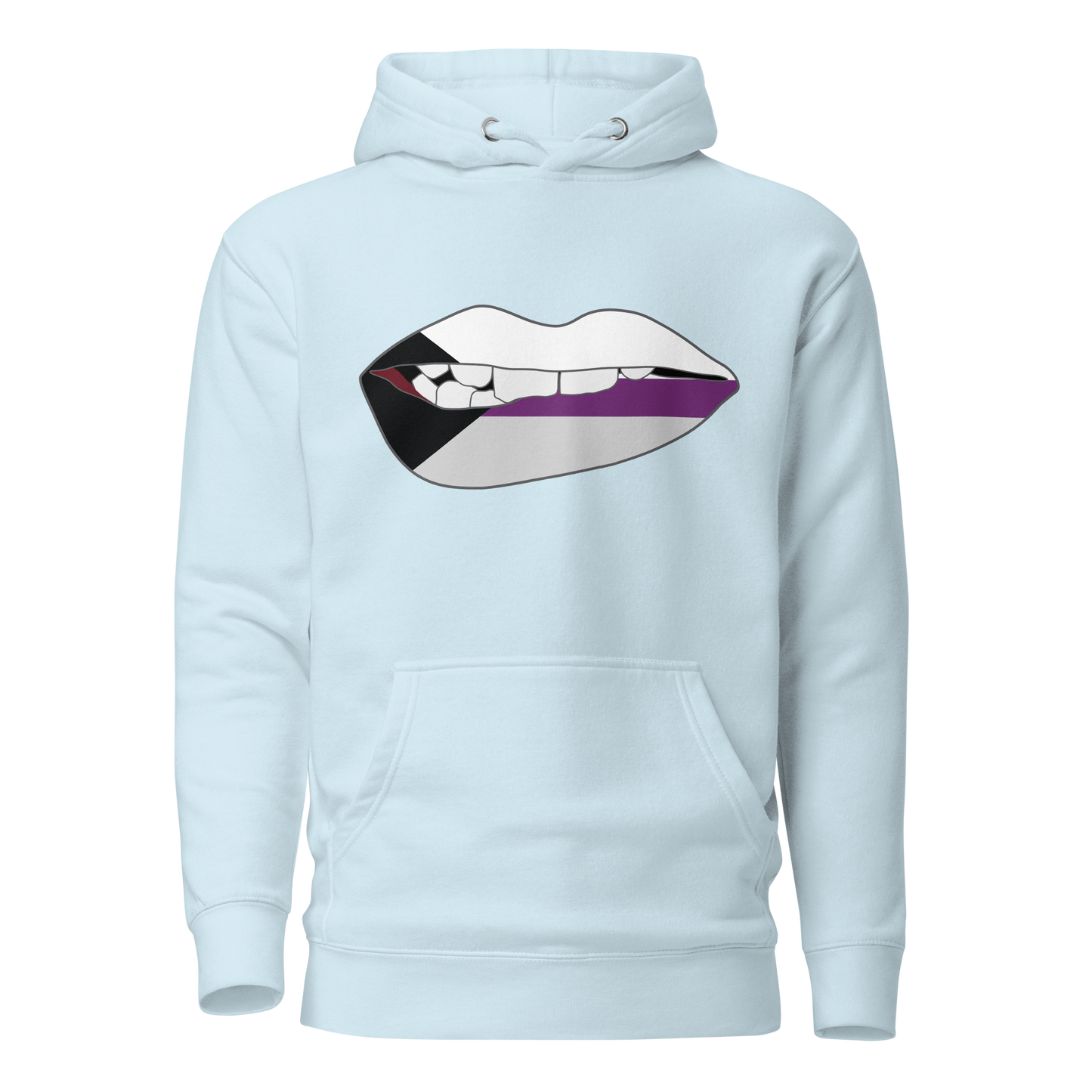 Biting Lips - Demisexual Flag Unisex Hoodie