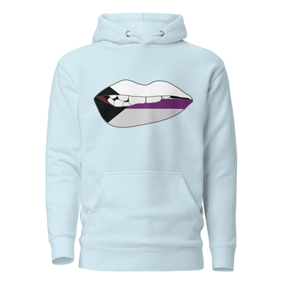 Biting Lips - Demisexual Flag Unisex Hoodie