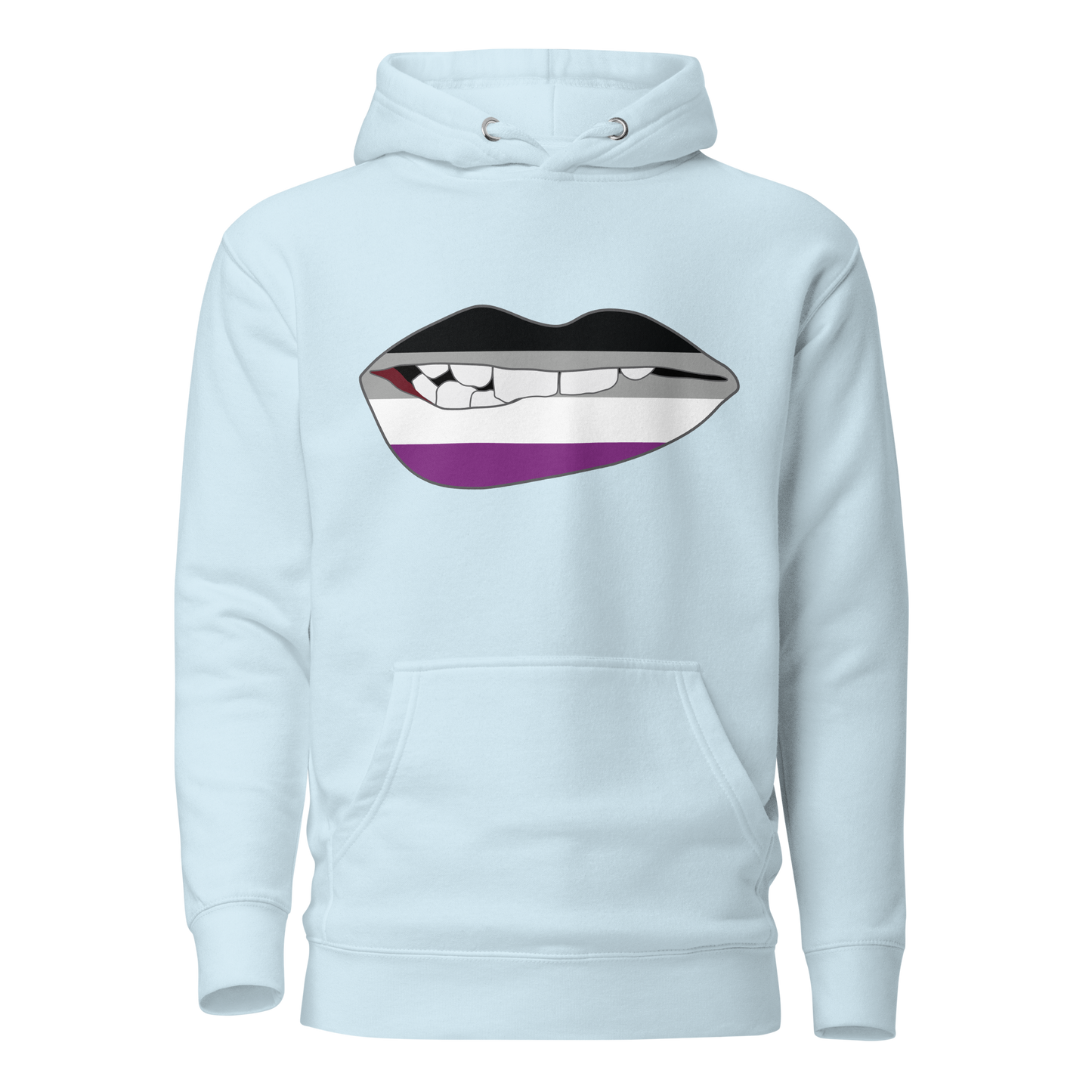 Biting Lips - Asexual Flag Unisex Hoodie