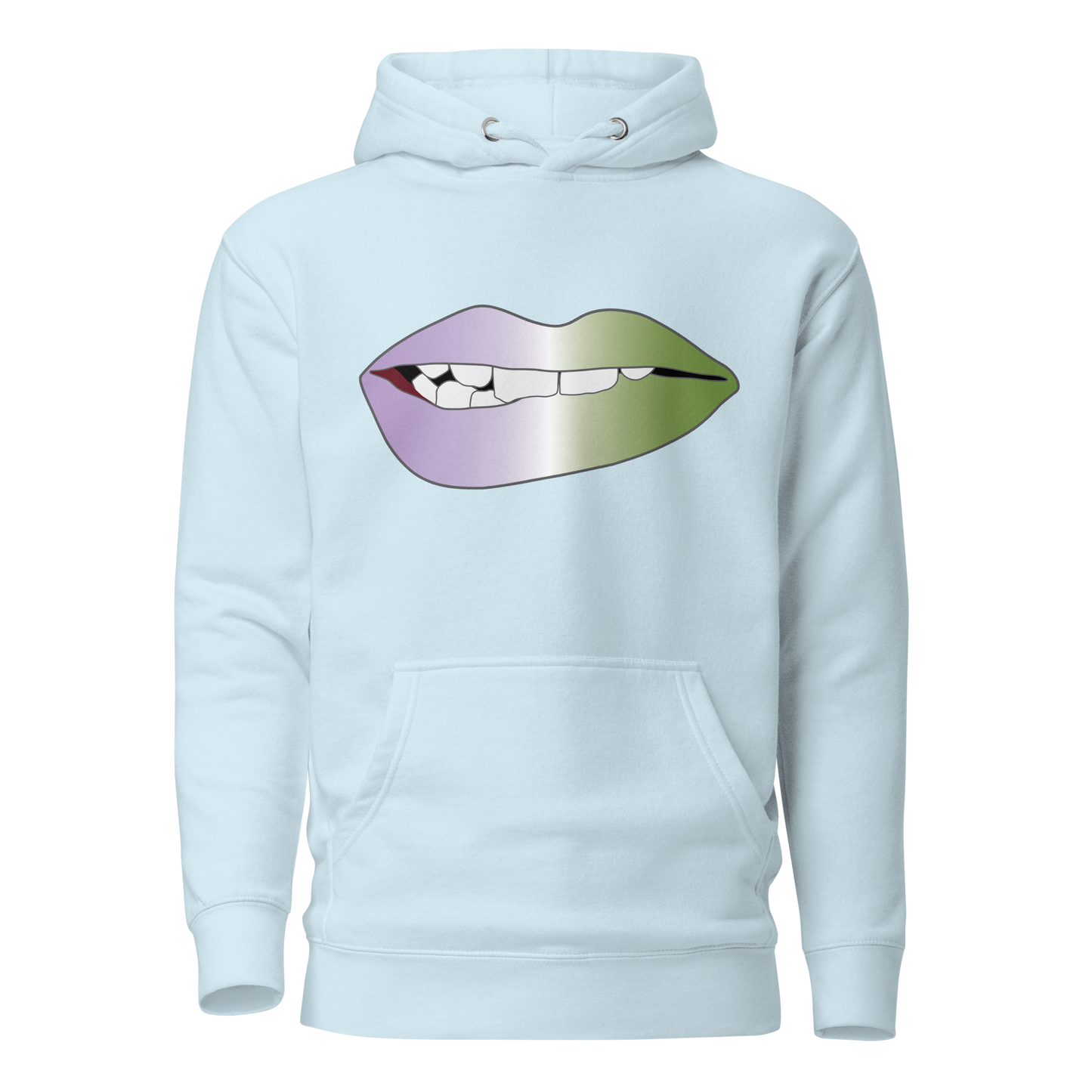 Biting Lips - Genderqueer Pride - Gradient Unisex Hoodie