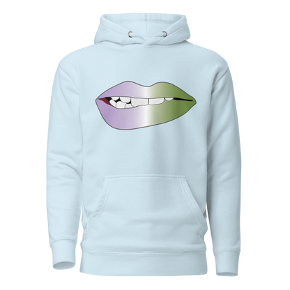 Biting Lips - Genderqueer Pride - Gradient Unisex Hoodie