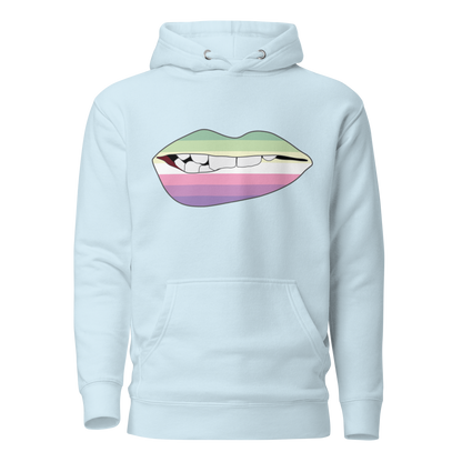 Biting Lips - Genderfae Flag Unisex Hoodie