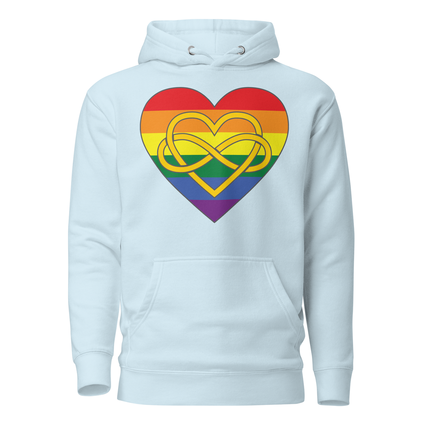 Polyamory Infinity Heart Rainbow Pride Unisex Hoodie