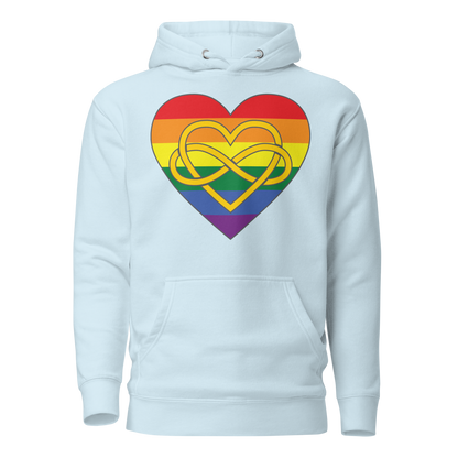 Polyamory Infinity Heart Rainbow Pride Unisex Hoodie