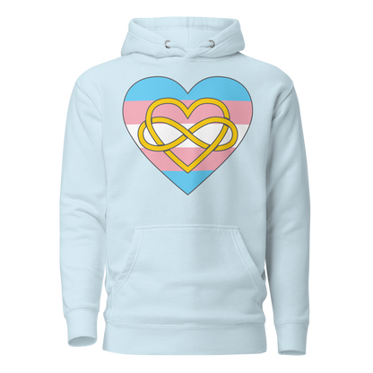 Polyamory Infinity Heart Trans Pride Unisex Hoodie