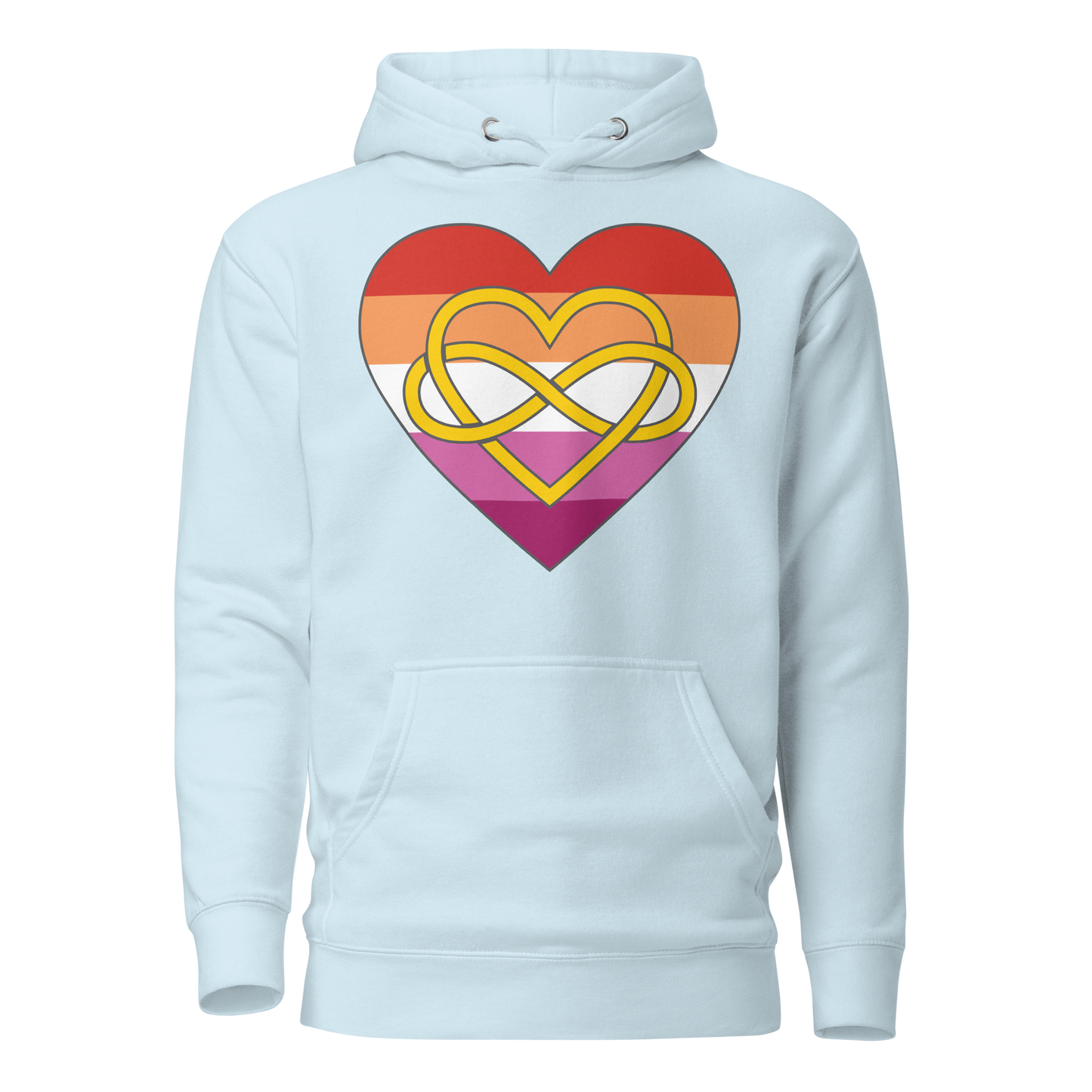 Polyamory Infinity Heart Lesbian Pride Unisex Hoodie