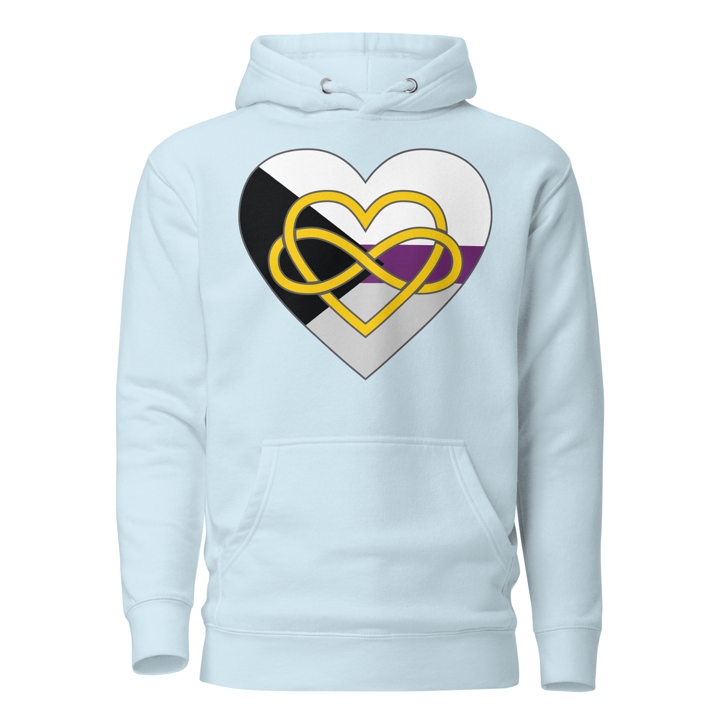 Polyamory Infinity Heart Demisexual Pride Unisex Hoodie