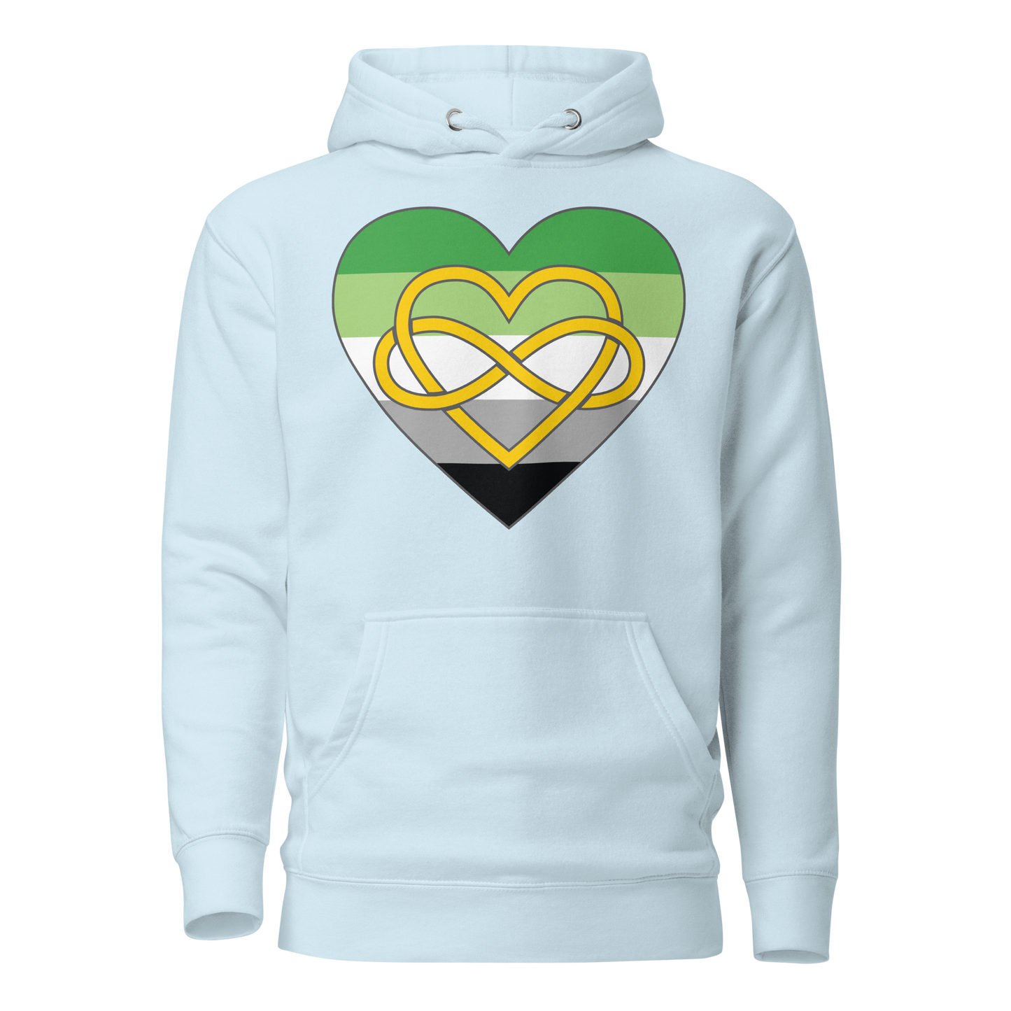 Polyamory Infinity Heart Aromantic Pride Unisex Hoodie