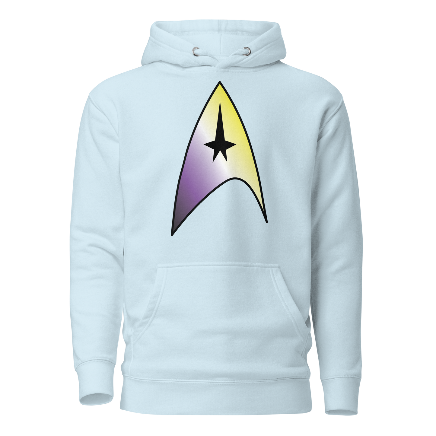 Starfleet Insignia - Non-binary Pride Unisex Hoodie