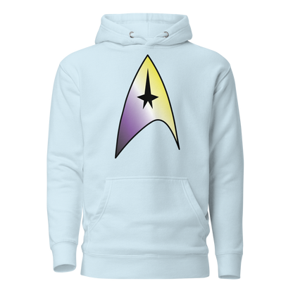 Starfleet Insignia - Non-binary Pride Unisex Hoodie