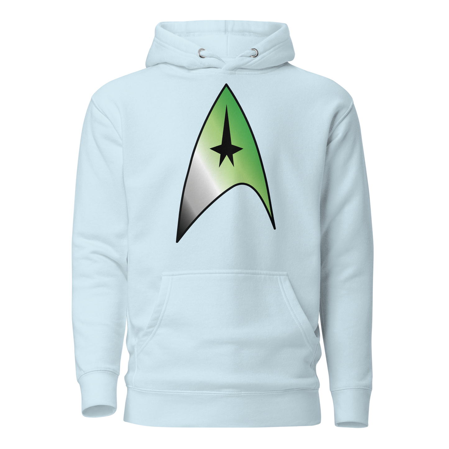 Starfleet Insignia - Aromantic Pride Unisex Hoodie