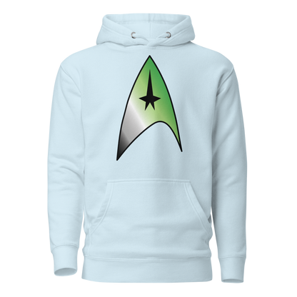 Starfleet Insignia - Aromantic Pride Unisex Hoodie