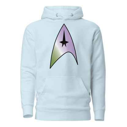 Starfleet Insignia - Genderqueer Pride Unisex Hoodie