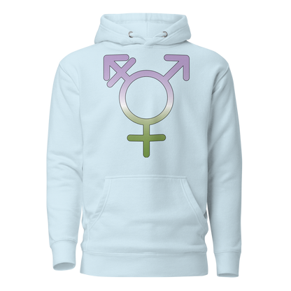 Transgender Symbol - Genderqueer Pride Unisex Hoodie