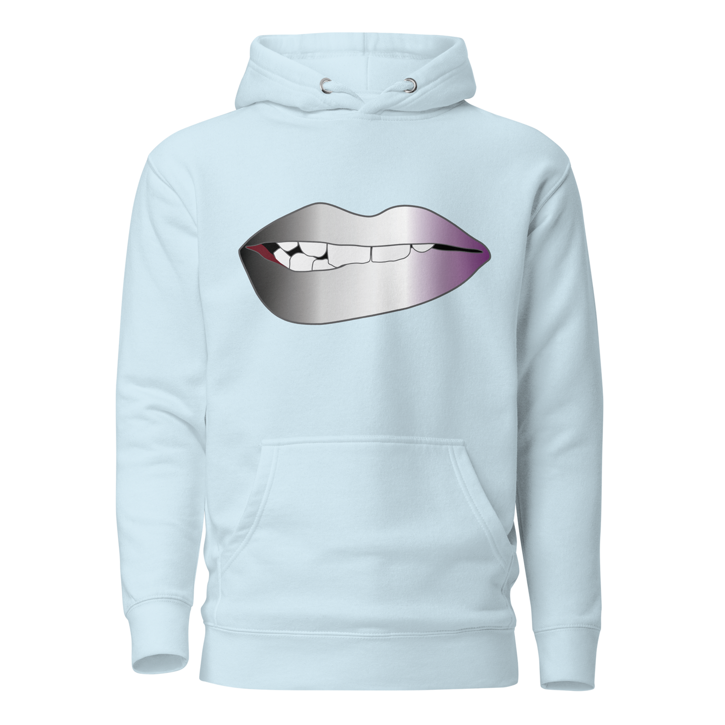 Biting Lips - Asexual/Demisexual Pride - Gradient Unisex Hoodie