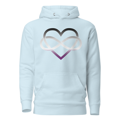 Polyamory Infinity Heart - Asexual/Demisexual Unisex Hoodie