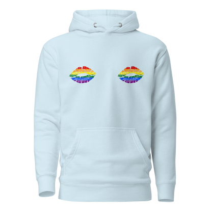 Rainbow Boob Kisses Unisex Hoodie