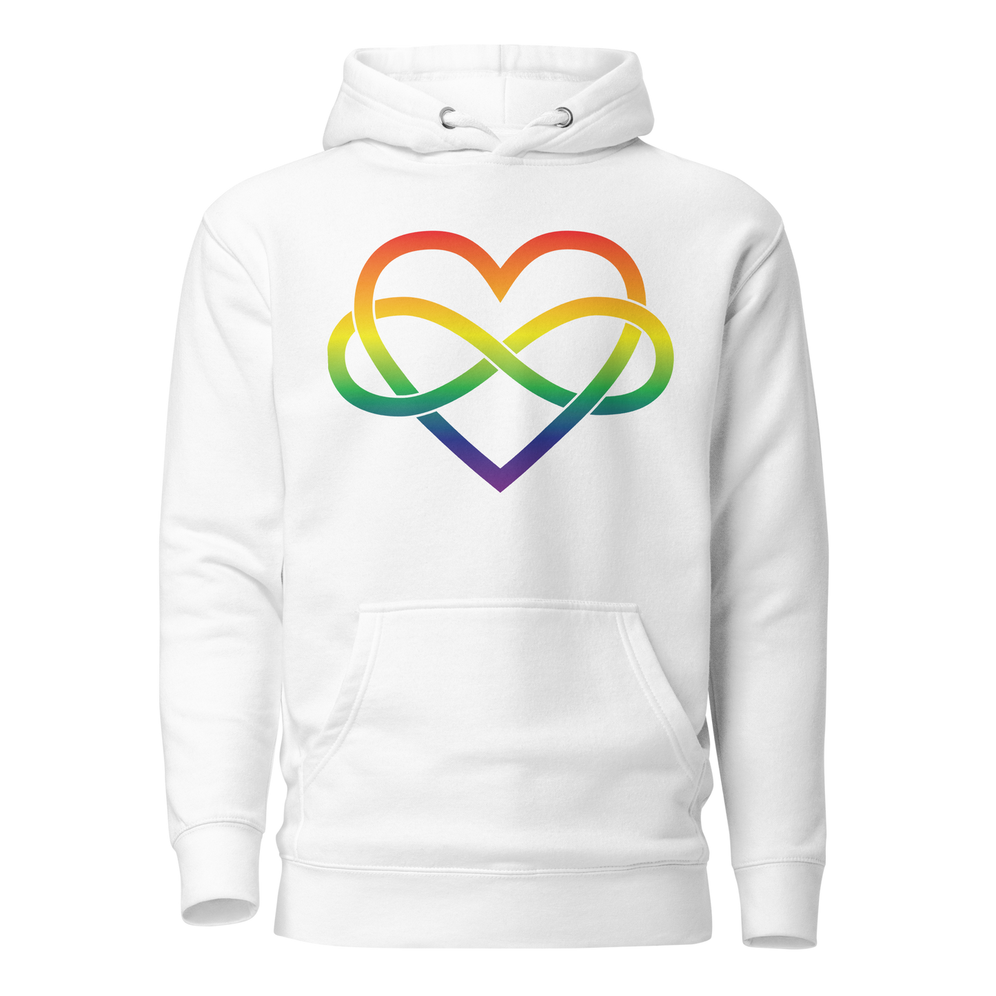 Polyamory Infinity Heart - Rainbow Unisex Hoodie