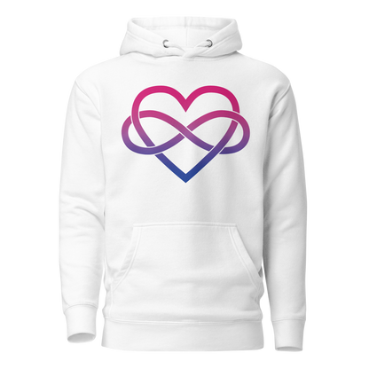 Polyamory Infinity Heart - Bisexual Unisex Hoodie