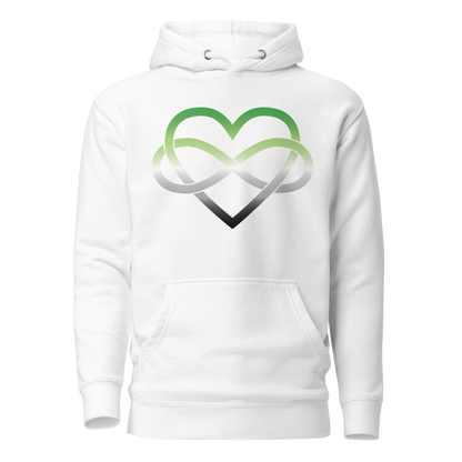 Polyamory Infinity Heart - Aromantic Unisex Hoodie