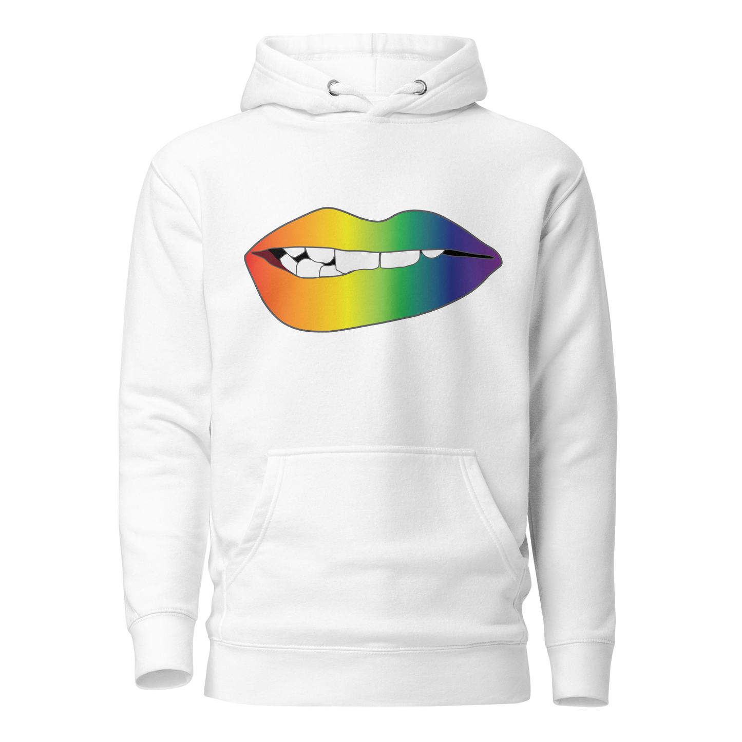 Biting Lips - Rainbow Pride - Gradient Unisex Hoodie