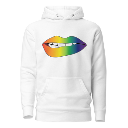 Biting Lips - Rainbow Pride - Gradient Unisex Hoodie