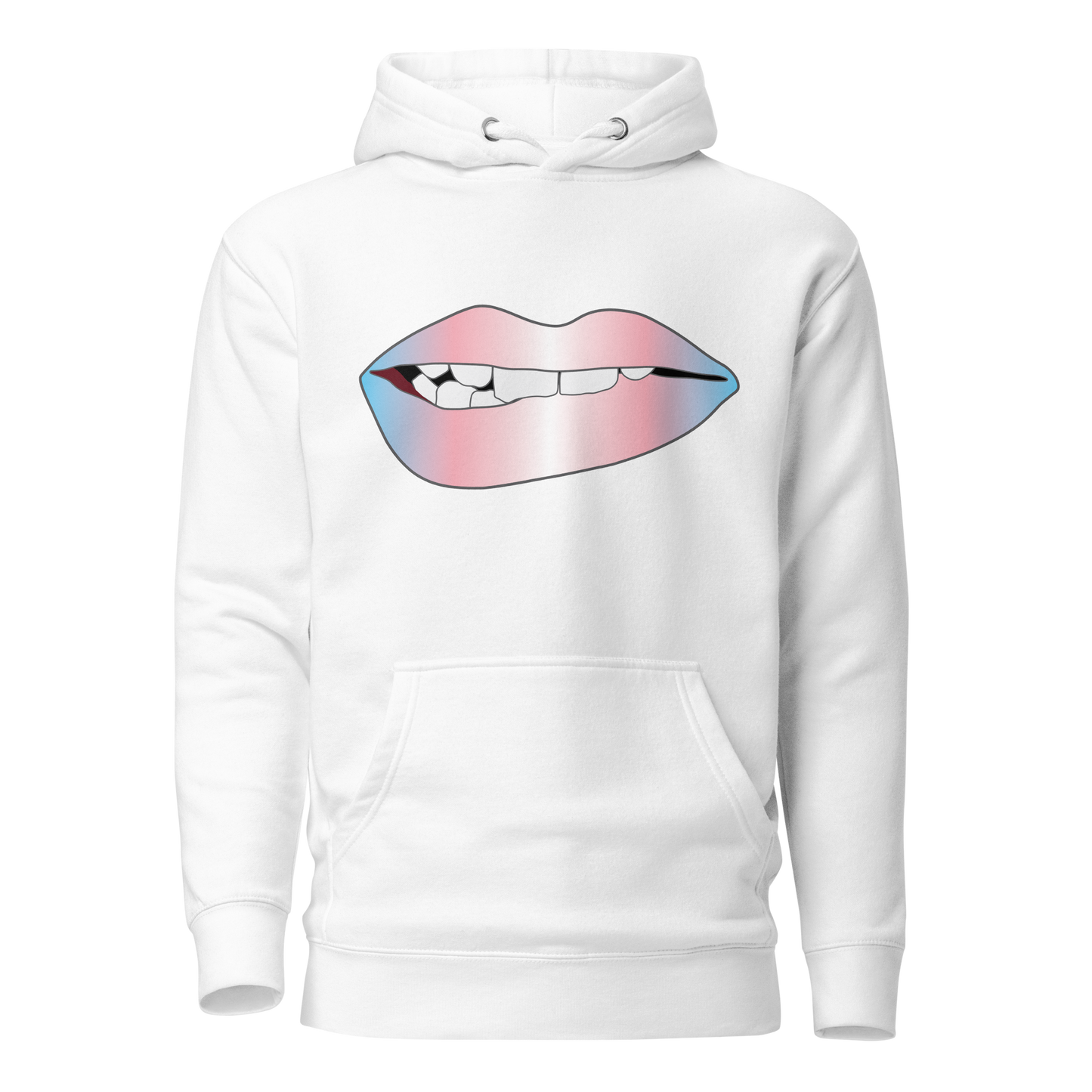 Biting Lips - Transgender Pride - Gradient Unisex Hoodie