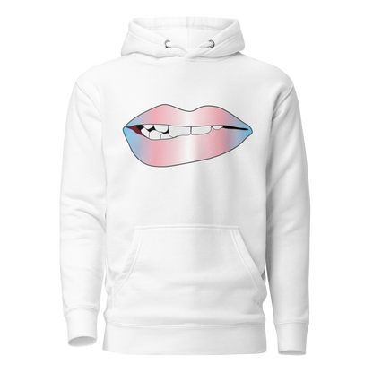 Biting Lips - Transgender Pride - Gradient Unisex Hoodie