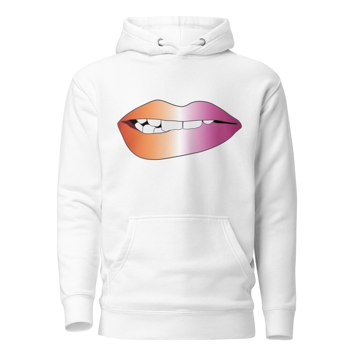 Biting Lips - Lesbian Pride - Gradient Unisex Hoodie