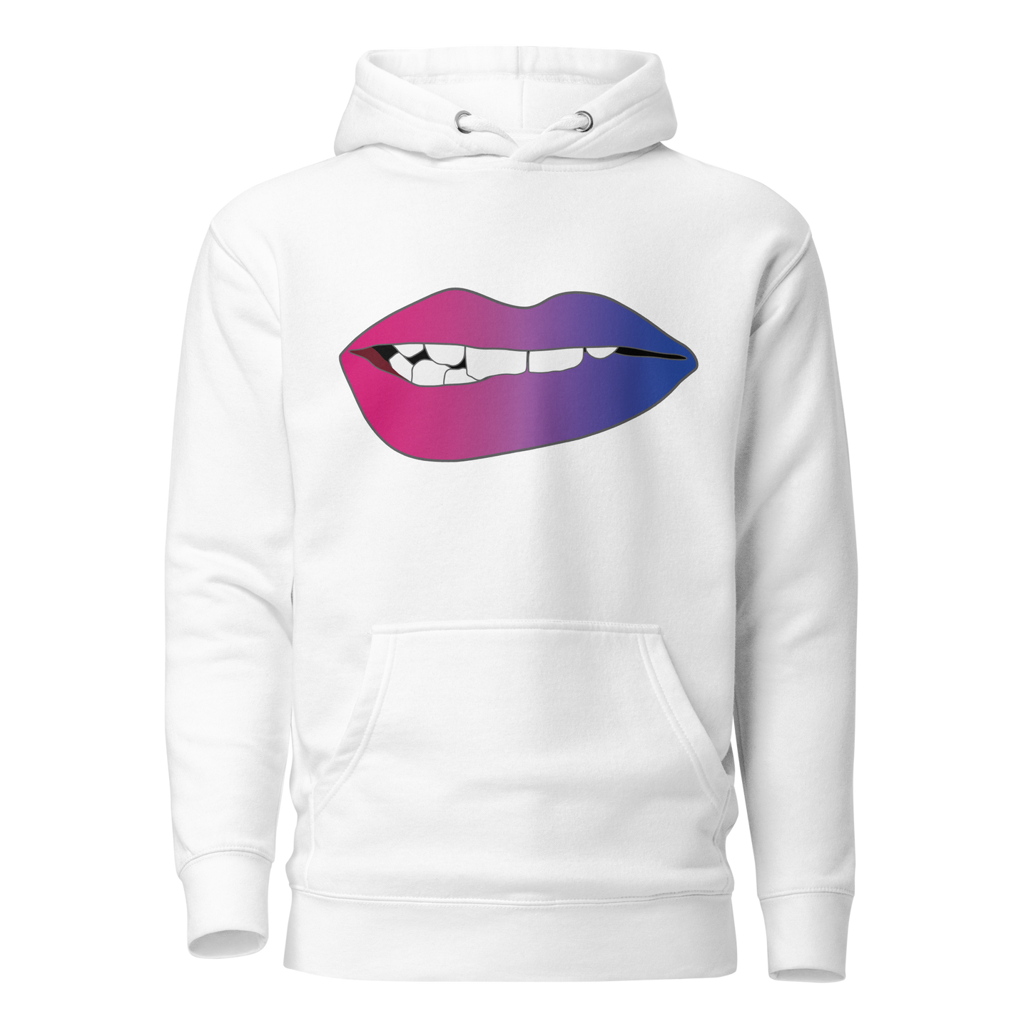 Biting Lips - Bisexual Pride - Gradient Unisex Hoodie