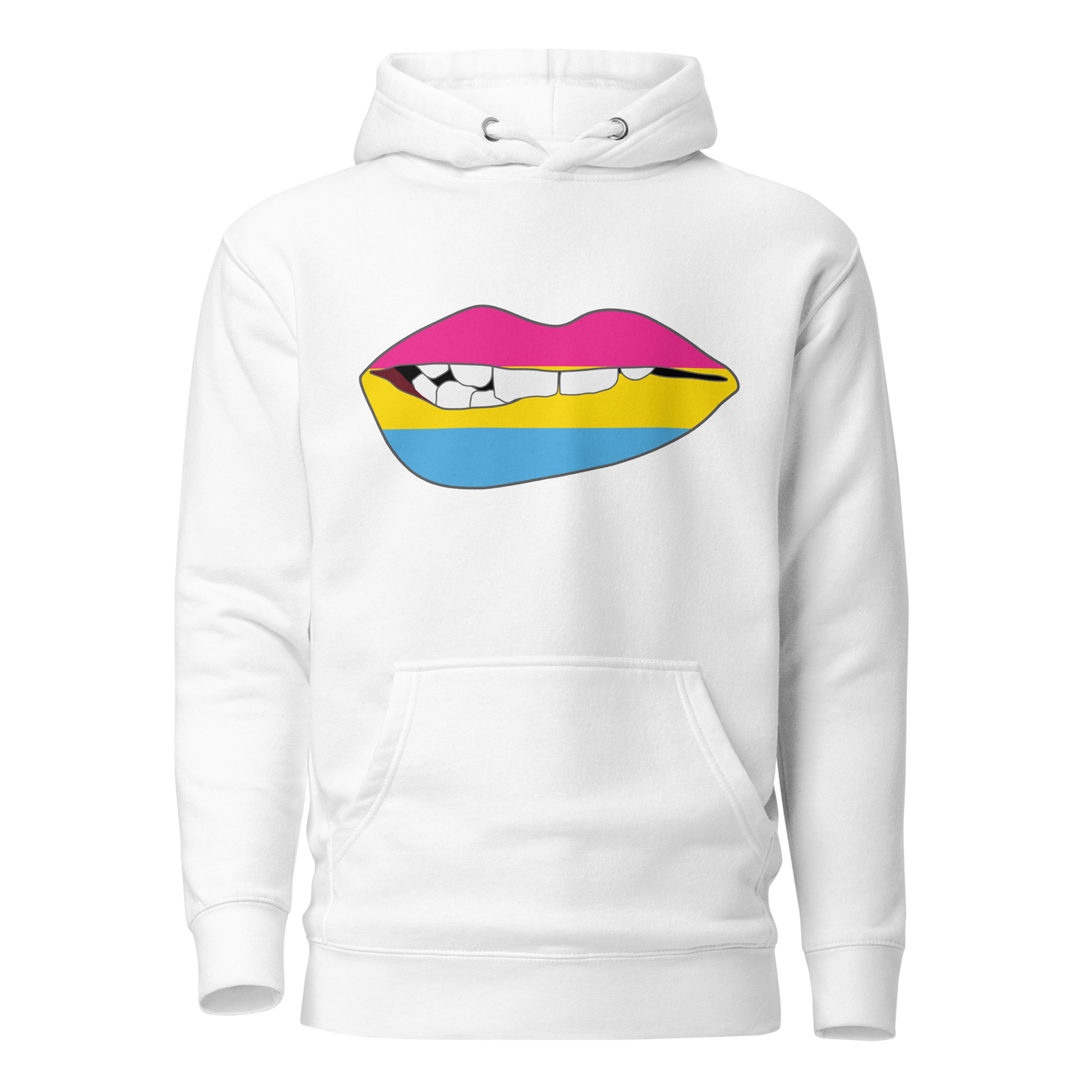 Biting Lips - Pansexual Flag Unisex Hoodie