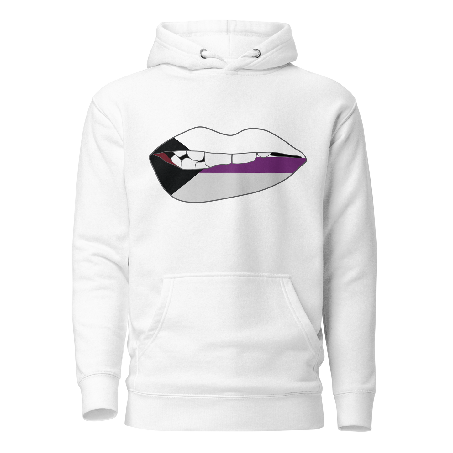 Biting Lips - Demisexual Flag Unisex Hoodie