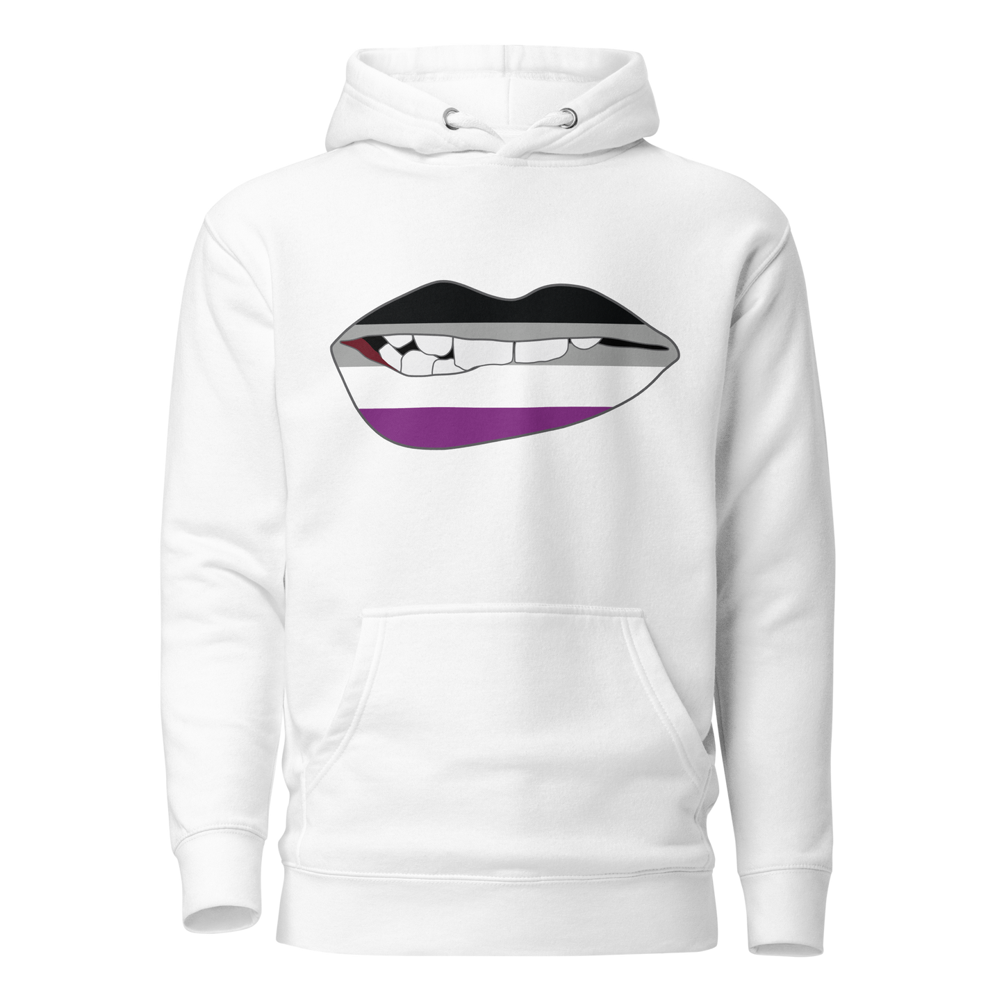 Biting Lips - Asexual Flag Unisex Hoodie