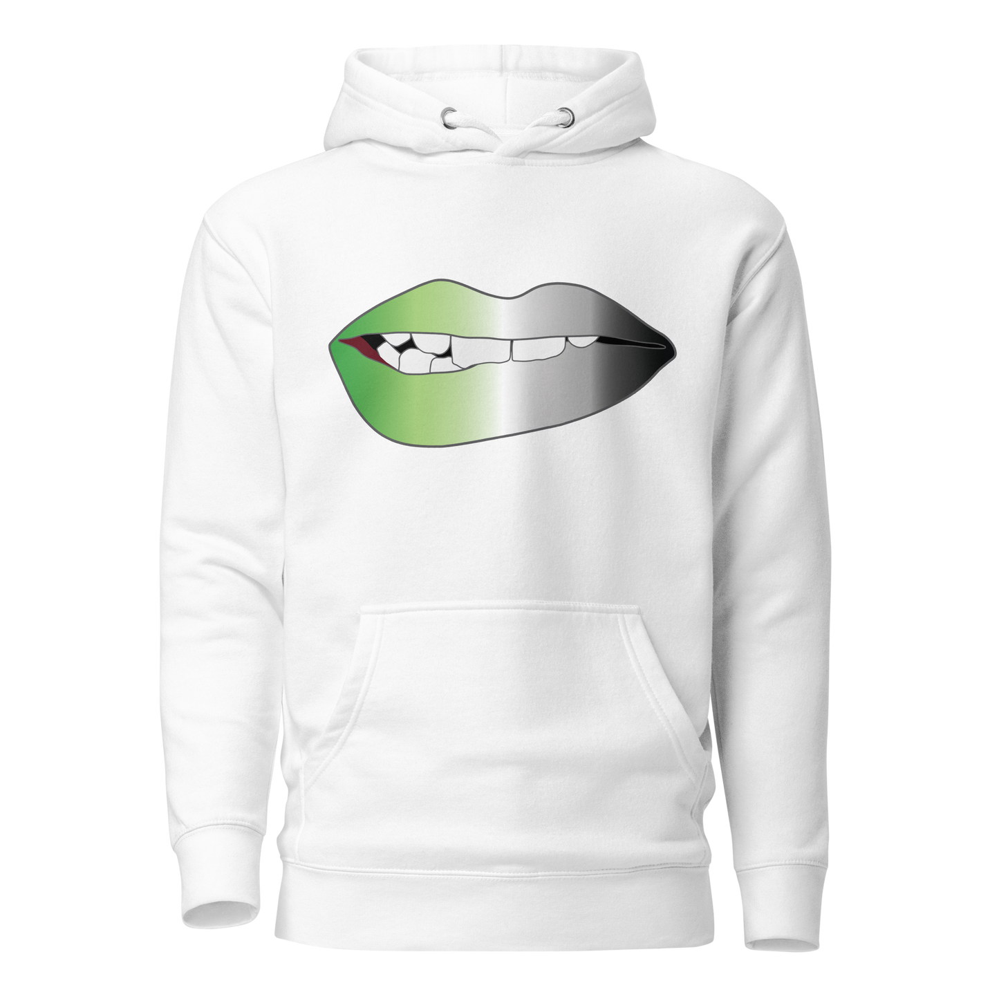 Biting Lips - Aromantic Pride - Gradient Unisex Hoodie