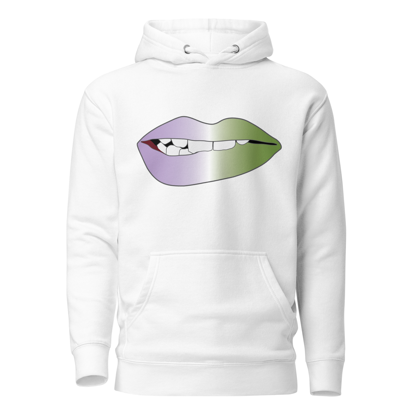 Biting Lips - Genderqueer Pride - Gradient Unisex Hoodie