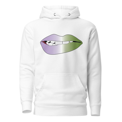 Biting Lips - Genderqueer Pride - Gradient Unisex Hoodie