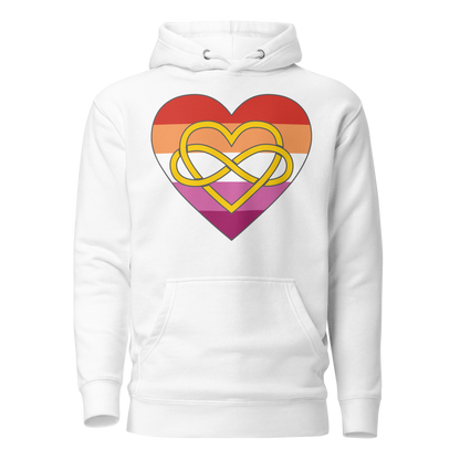 Polyamory Infinity Heart Lesbian Pride Unisex Hoodie